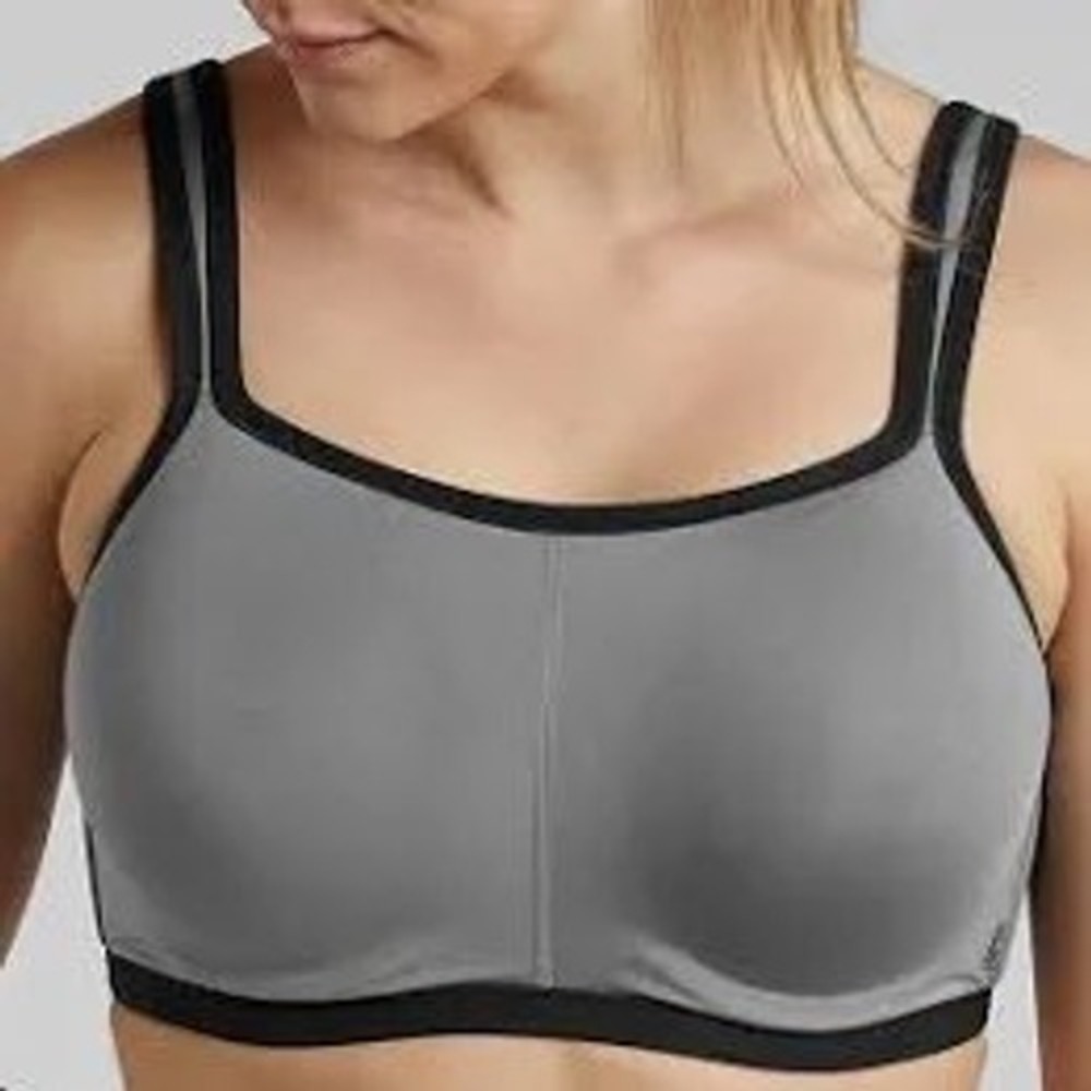 Natori Gravity High Impact Sports Bra Gray Black Underwire 38G 731193